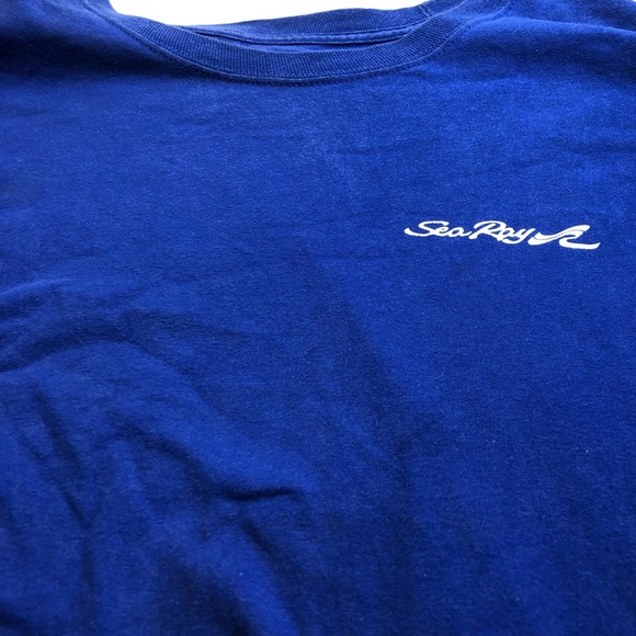 Vintage Sea Ray Long Sleeve T-shirt Men’s 2X (50-52) Hanes Beefy - Picture 3 of 7